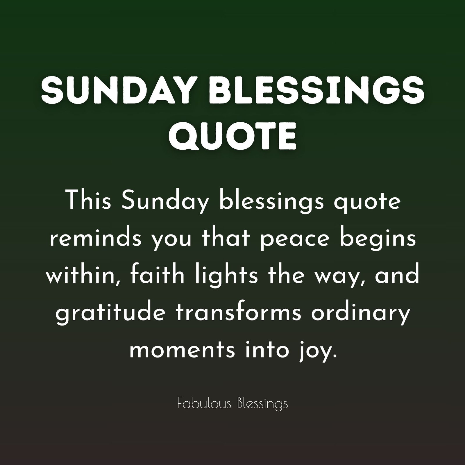 Happy Sunday Blessings 