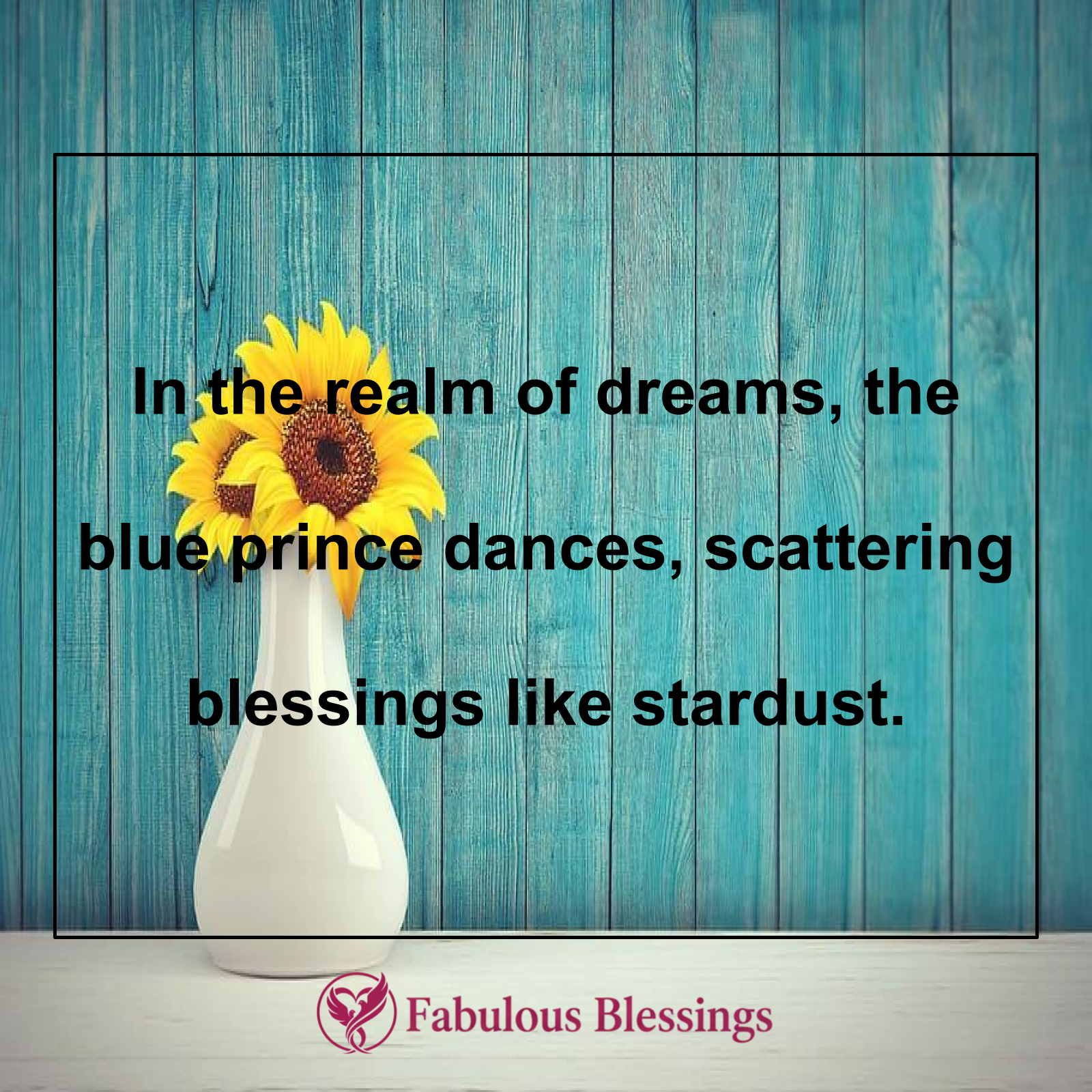 Blue Prince Dances, Scattering Blessings Like Stardust